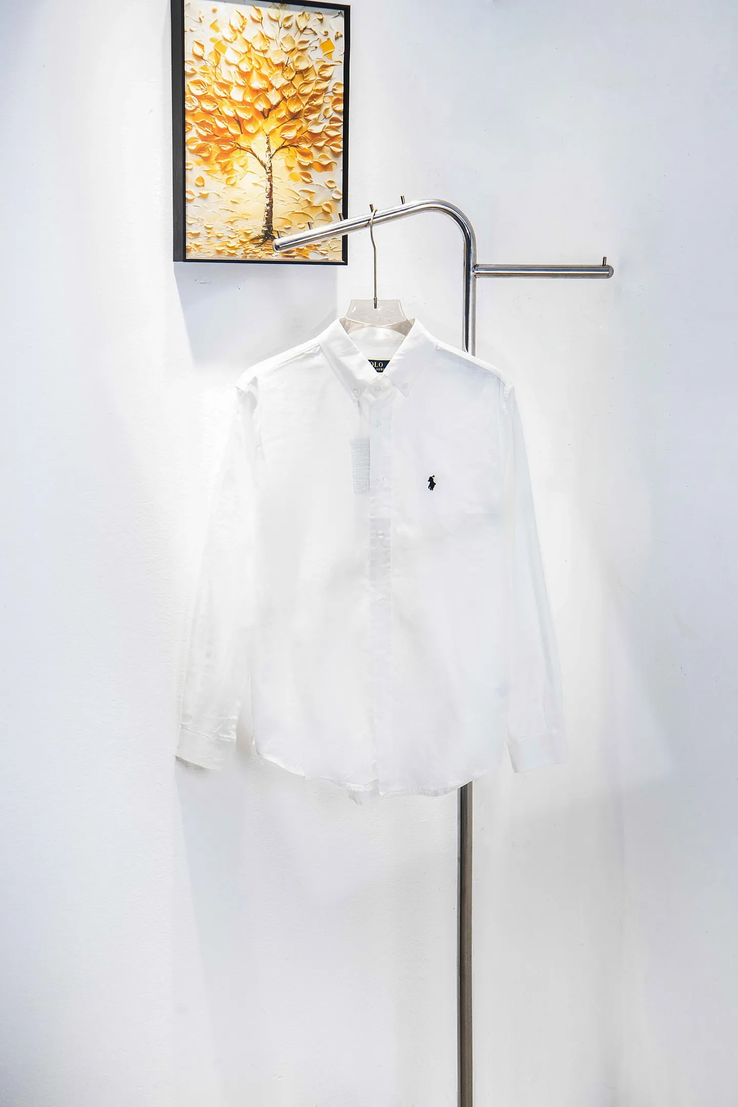 P220 Style number: Y217 Ralph Lauren pony logo linen embroidered shirt Ralph Lauren pony logo cotton and linen shirt Internet celebrity versatile popular style sun protection-Korean style series-loose and suitable for traveling and taking photos📷Excellent style-strong control and slimming Color: White Pink Size: S M L XL